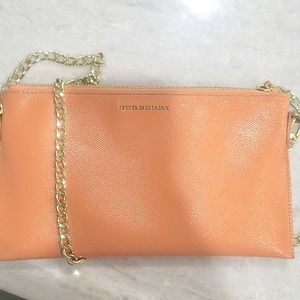 Burberry patent Peyton calfskin crossbody clutch